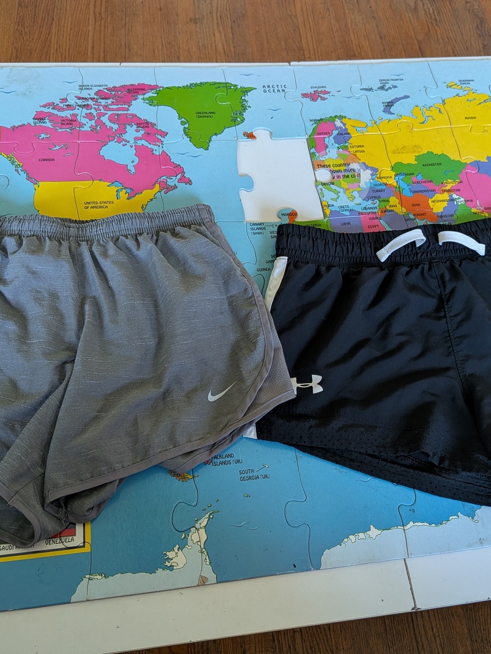Nike and Under Armour Kids Athletic Shorts - Gray & Black